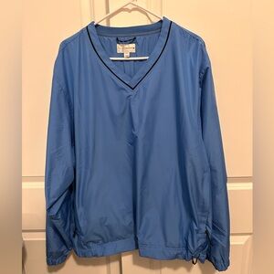 Cutter and Buck WeatherTec men’s golf jacket sz L blue v-neck pullover EUC